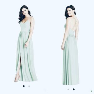 DESSY bridesmaids dress style 3019 in “Celadon”